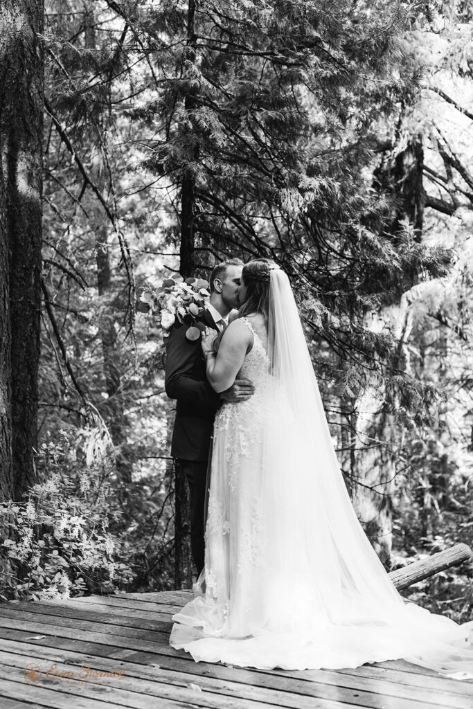 romantic forest elopement in PNW