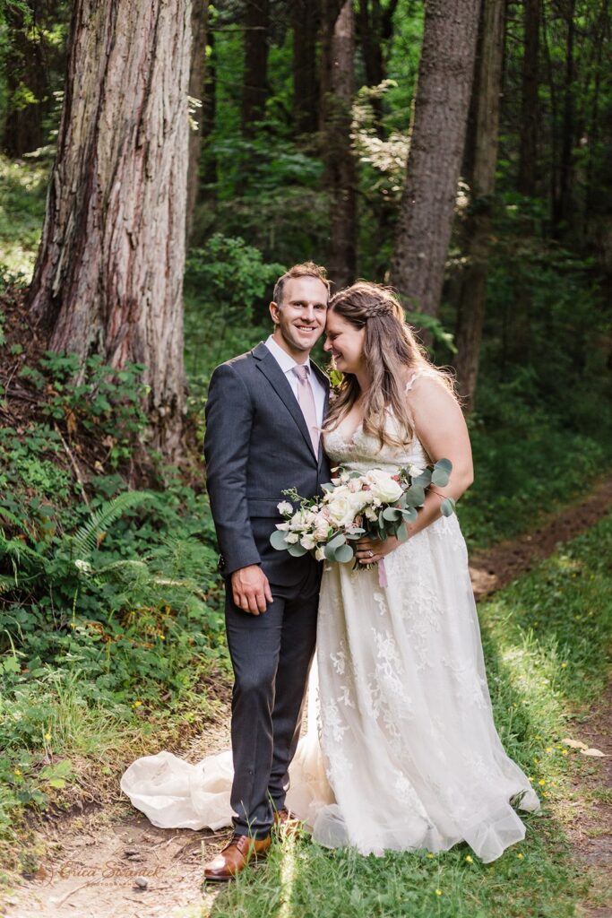 romantic forest elopement in PNW