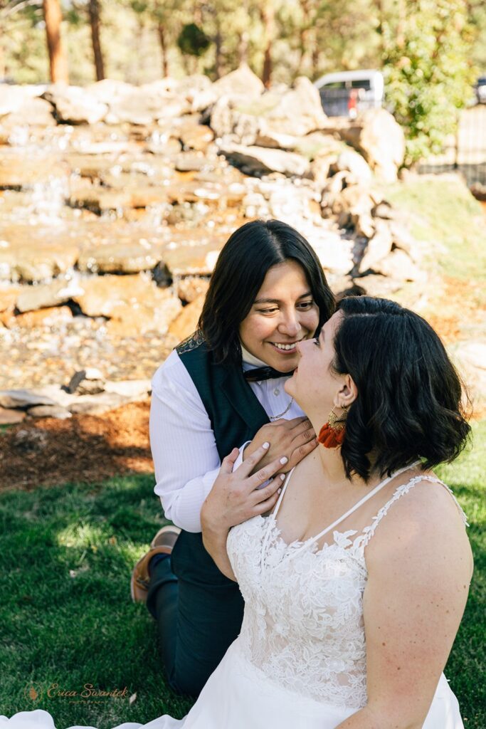 an lgbtq elopement couple in Central Oregon