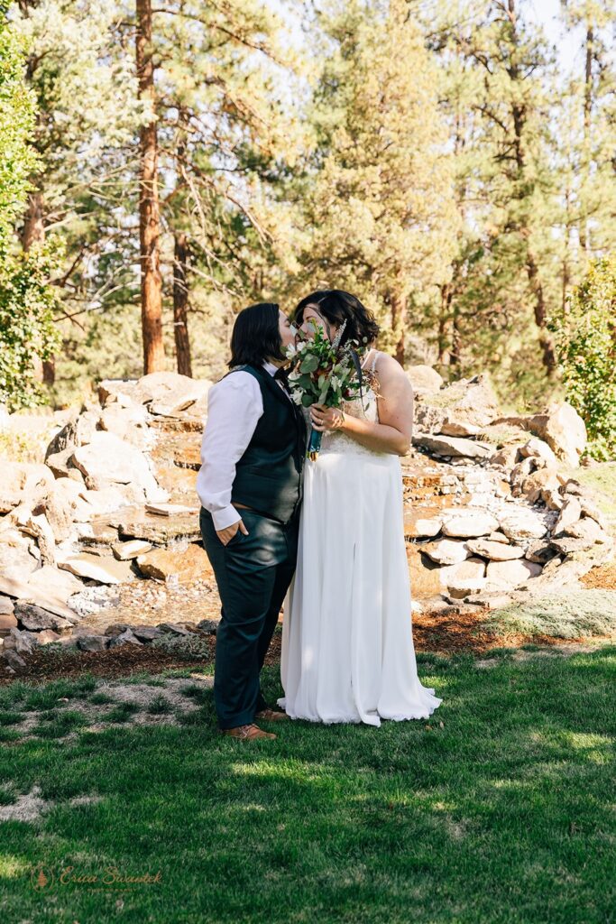 an lgbtq elopement couple in Central Oregon