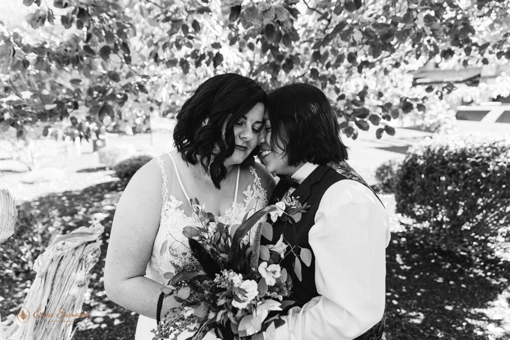 a beautiful lgbtq wedding couple