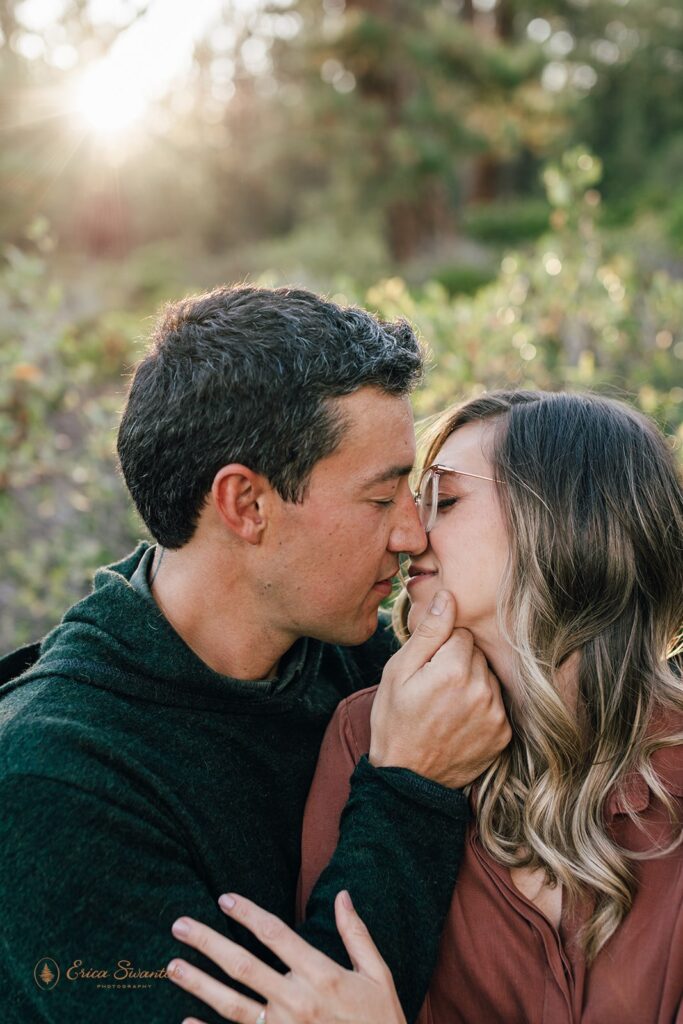 mountain engagement adventure session in Bend, Oregon.