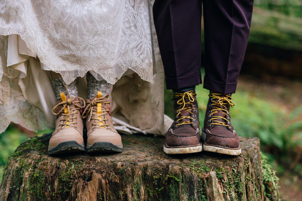 A LGBTQ+ Oregon elopement in the forest on the coast.