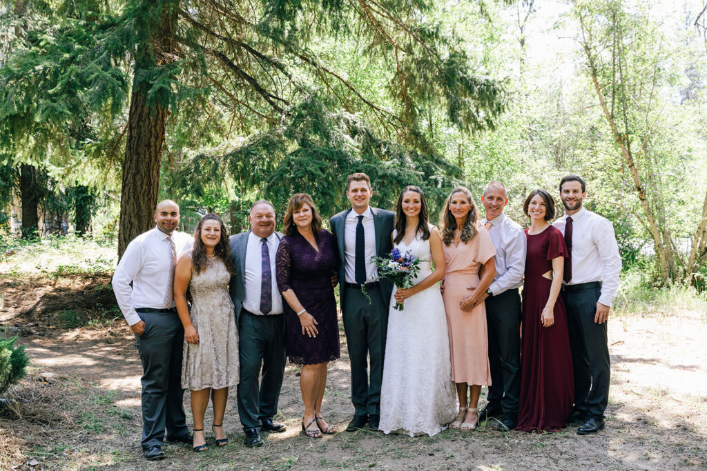 An intimate Mt. Rainier National Park wedding with family in Washington.
