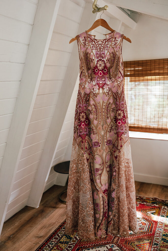 Rue de Sein pink wedding dress.