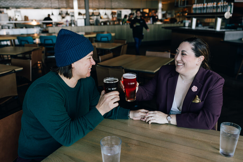A mid-day break at a brewery is a great way to celebrate your elopement day.