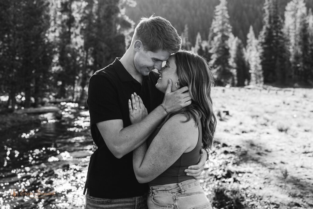 mountain engagement session near Bend Oregon