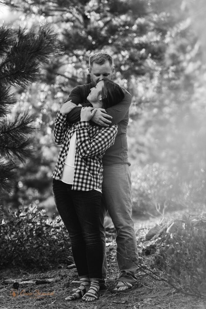 romantic and intimate adventure engagement photos