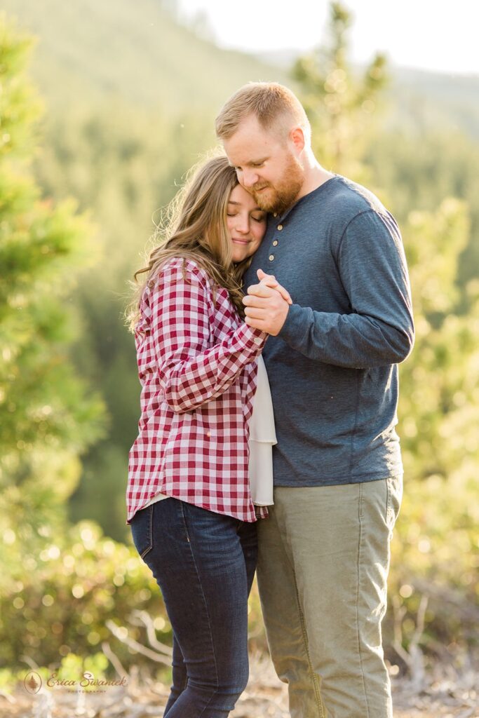 romantic and intimate adventure engagement photos