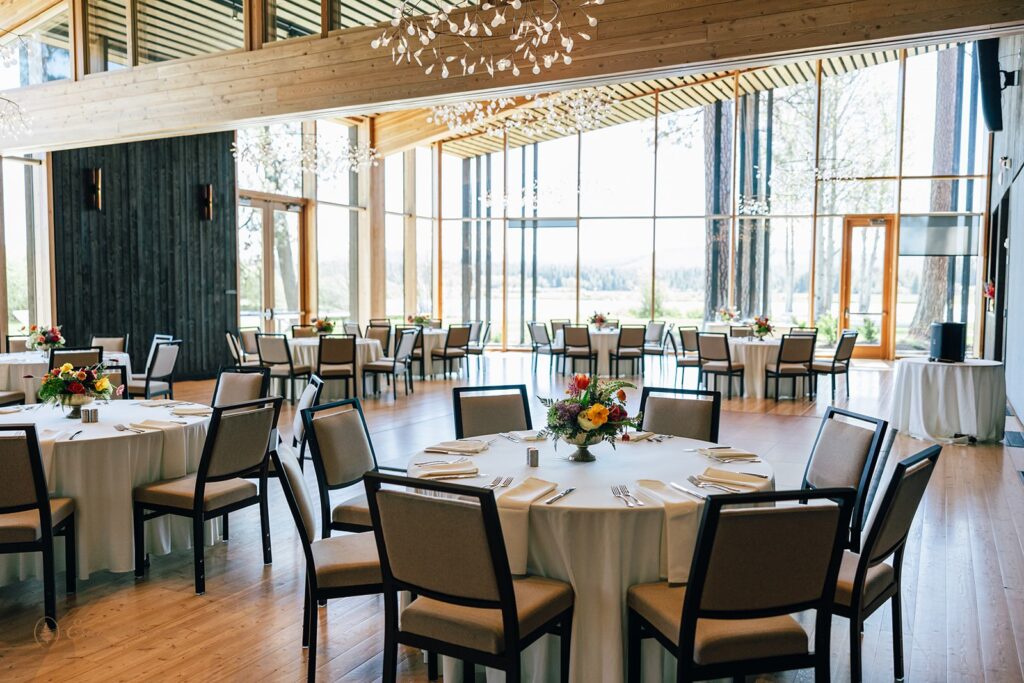 black butte ranch wedding reception space