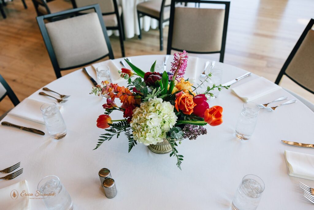 colorful wedding floral centerpieces