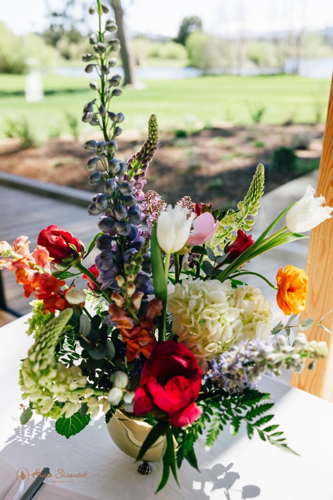 colorful wedding floral centerpieces