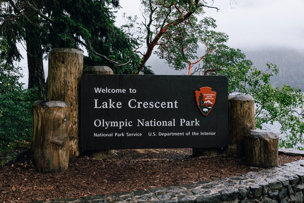 sign to Lake Crescent, Olympic National Park