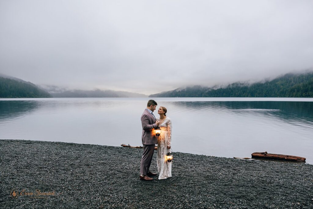 moody Olympic National Park elopement photos