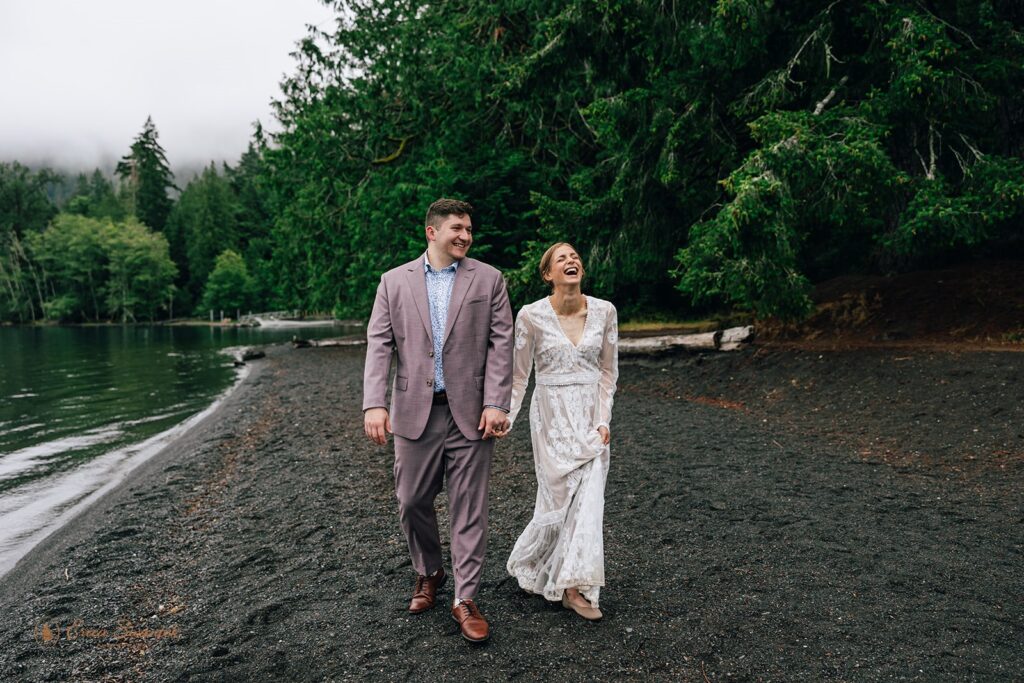 moody Olympic National Park elopement photos