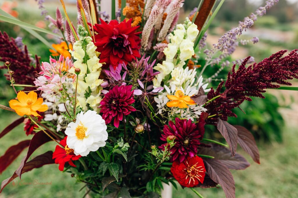 colorful wedding bouquet