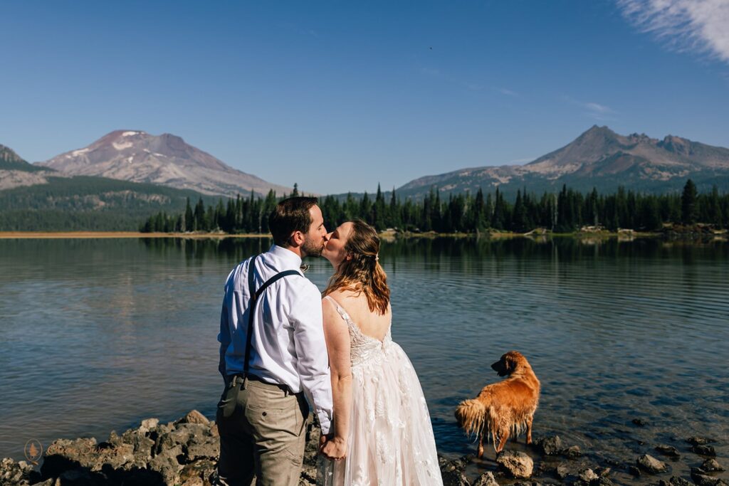 pnw dog friendly elopement wedding with stunning mountain views