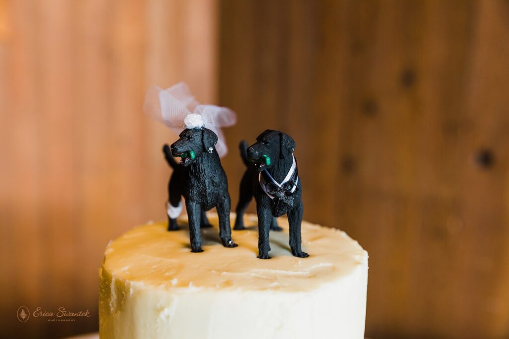 two black labs wedding cake topper