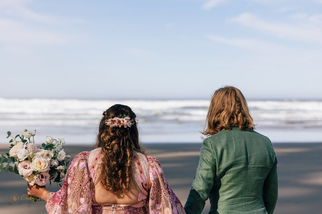 candid coastal elopement photos