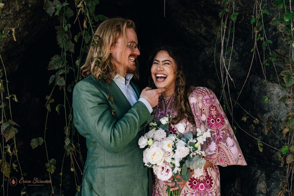 candid coastal elopement photos