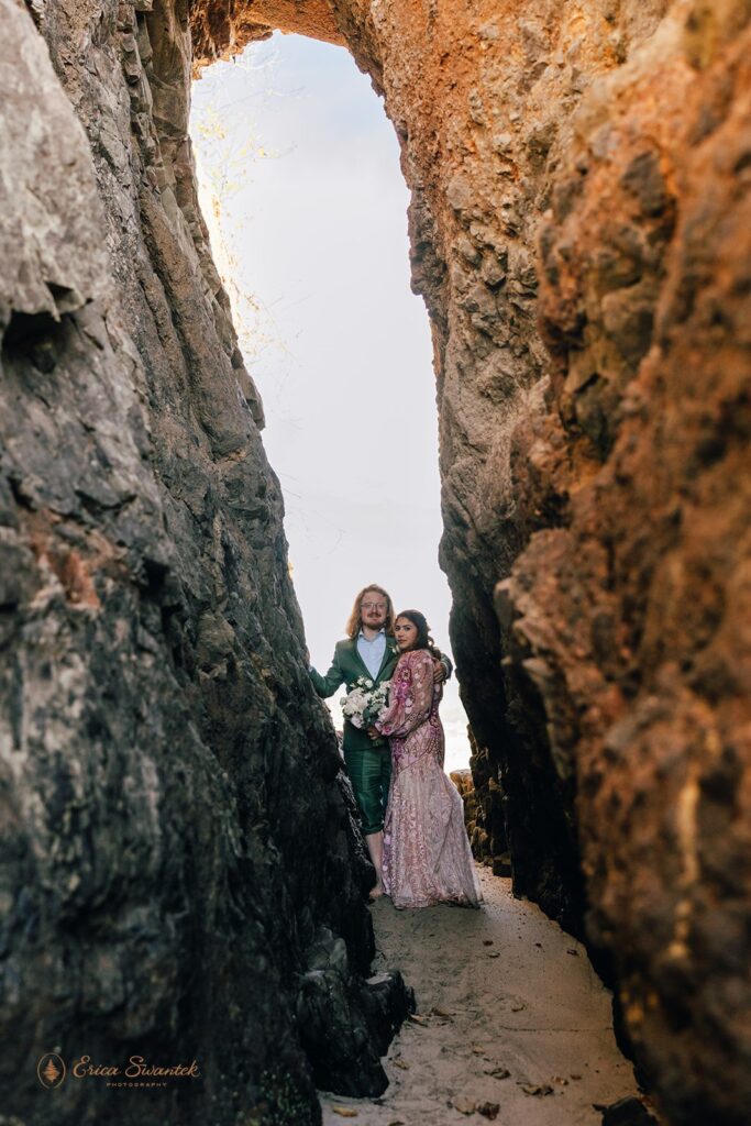 dreamy fall coastal elopement in neskowin, oregon