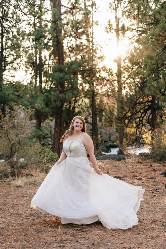 candid outdoor bridal portrait