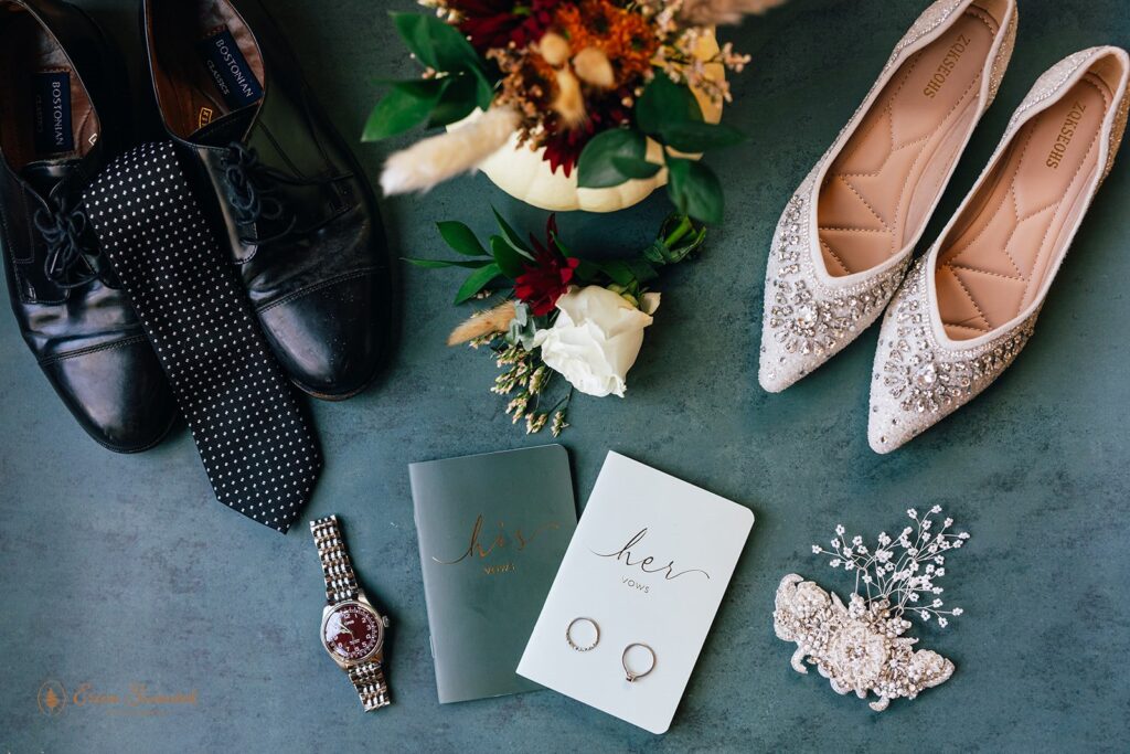 elopement detail flatlay