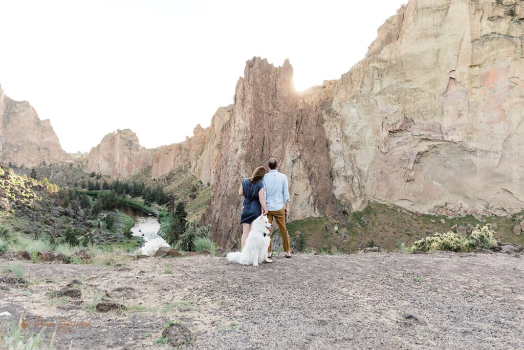 dreamy elopement couple during their golden hour smith rock elopement