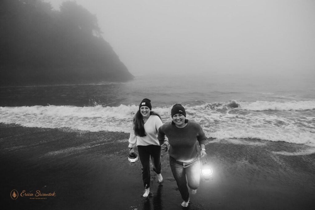 proposal rock neskowin oregon lgbtq+ engagement session