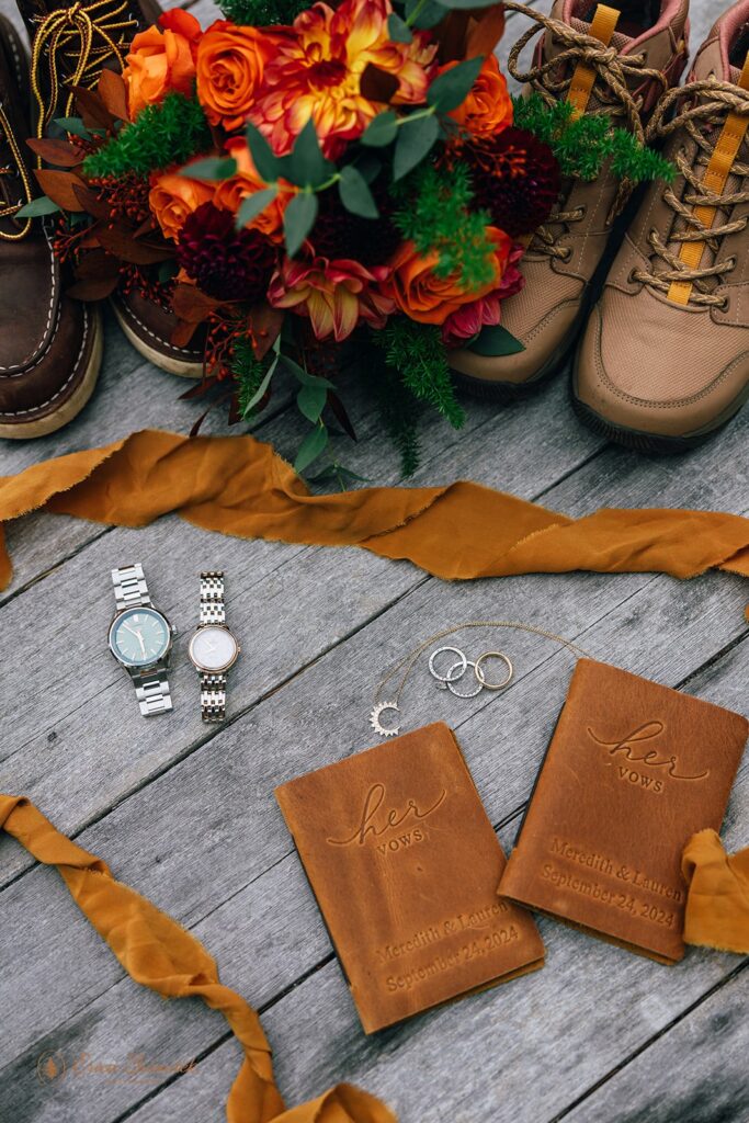boho adventure elopement details