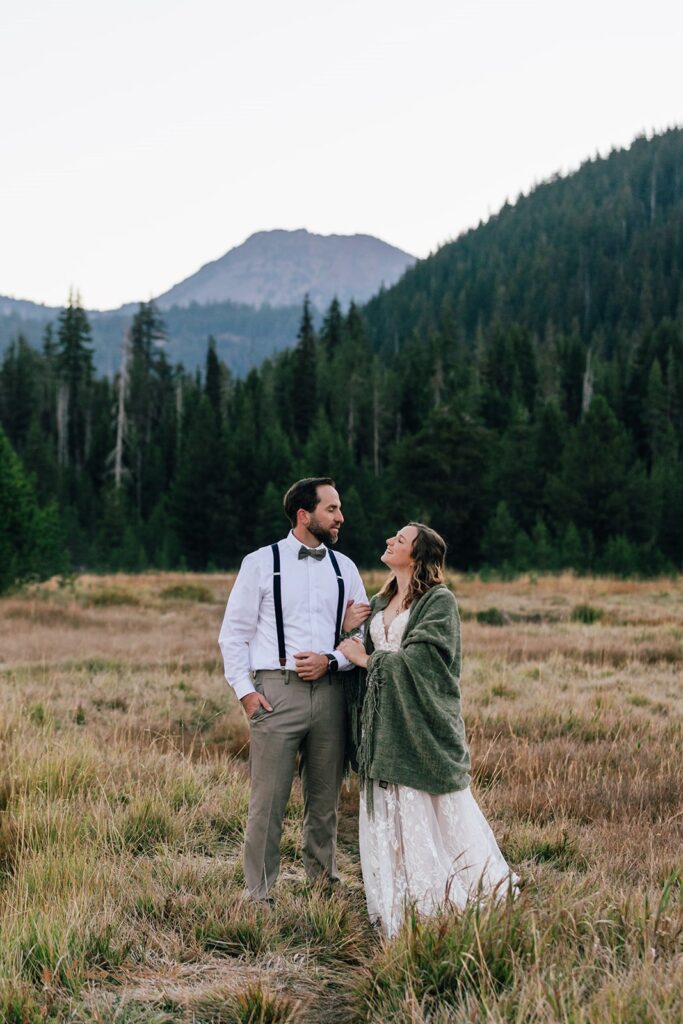 dreamy mountain elopement at Sparks Lake, OR