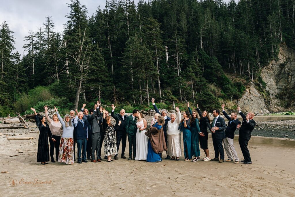 Short Sands Beach oregon elopement