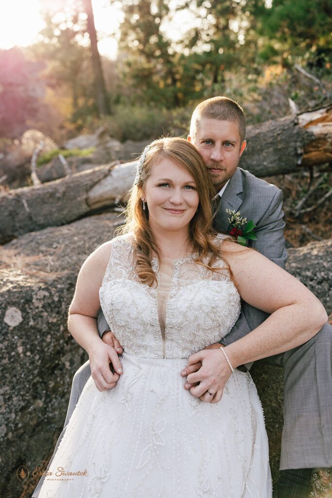 dreamy bride and groom moments at Dillon Falls