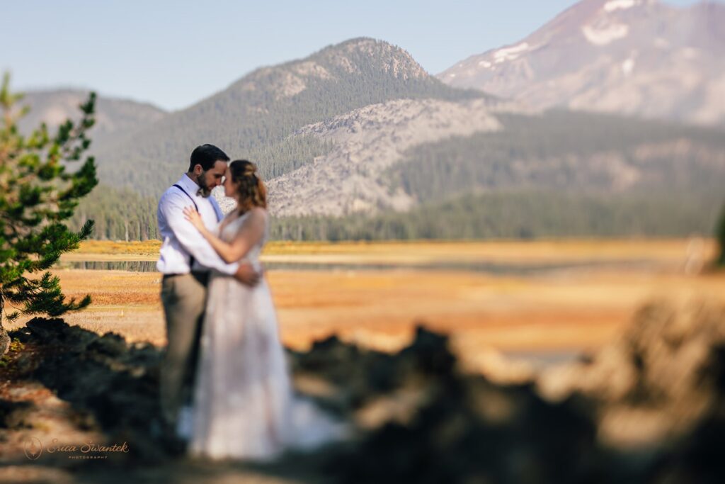 dreamy mountain elopement at Sparks Lake, OR