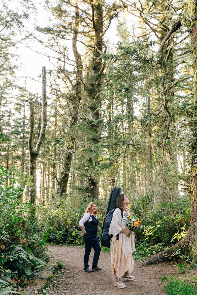 lgbtq forest elopement in Cape Perpetua