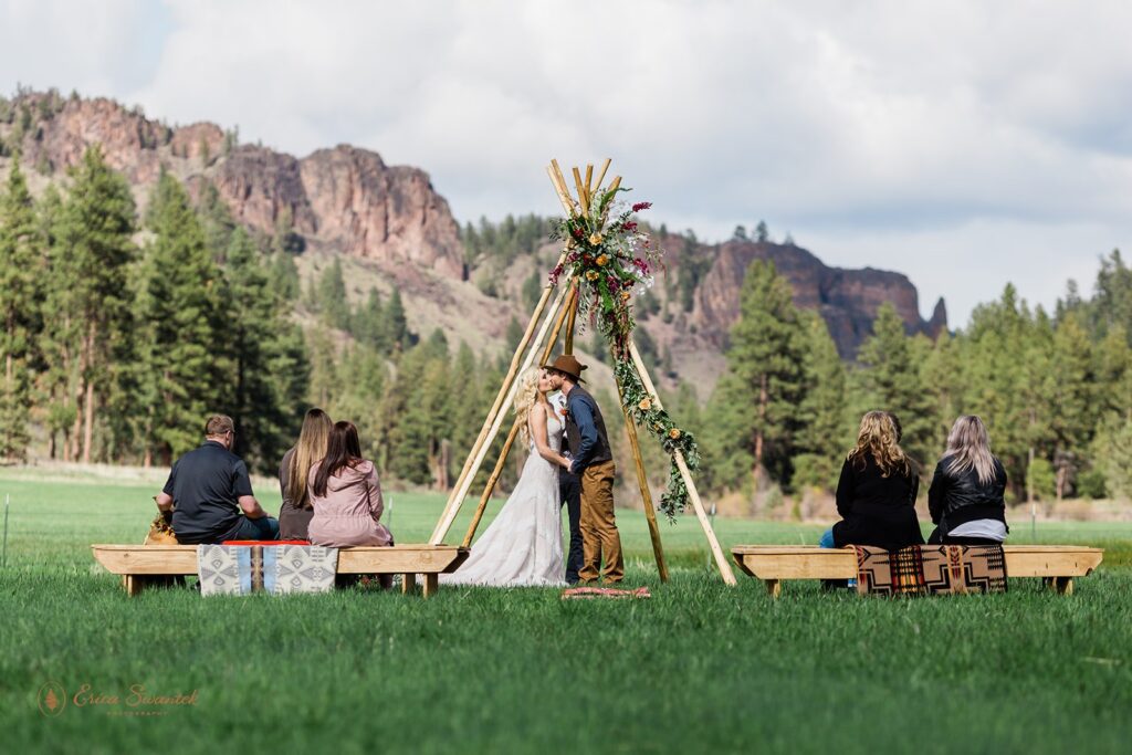 wine down ranch outdoor wedding ceremony