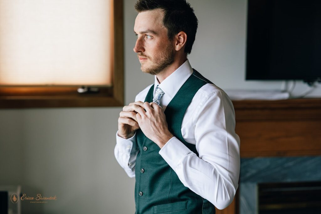 groom getting ready
