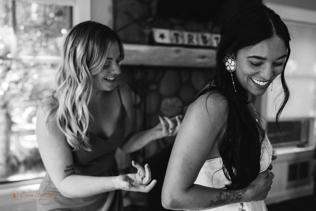 bride getting ready for the wedding day 