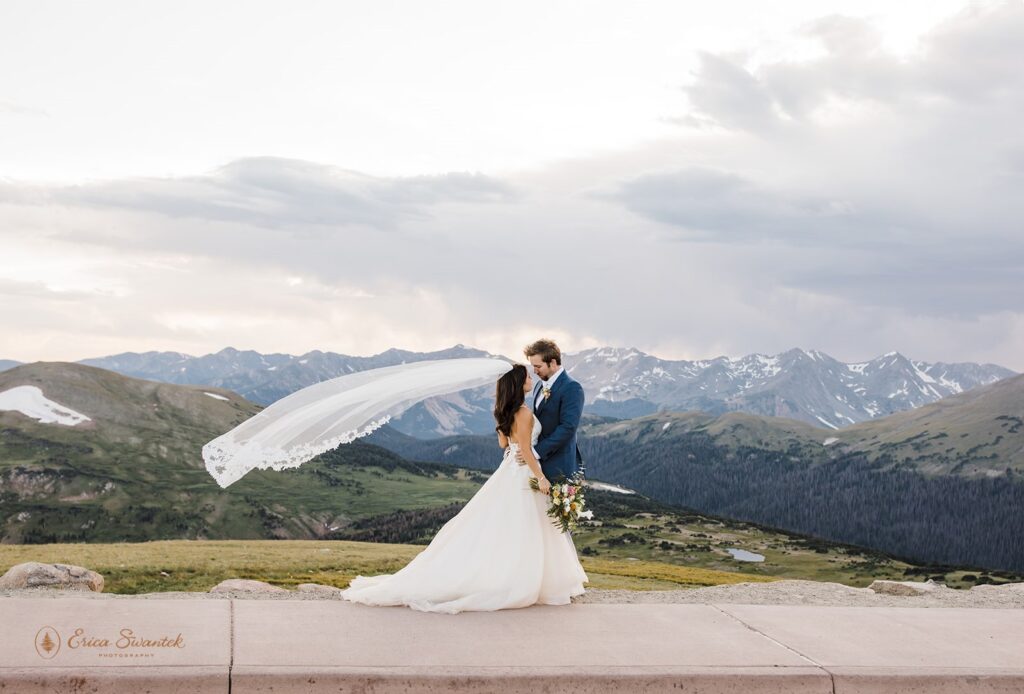 adventurous elopement couple at Gore Range in RMNP
