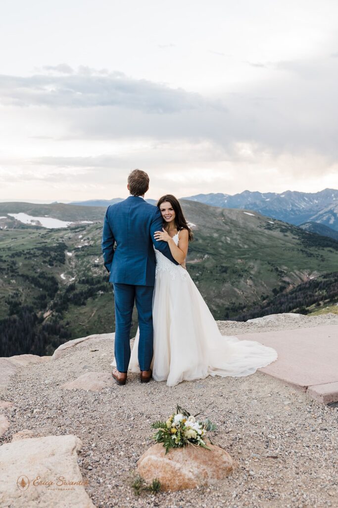 adventurous elopement couple at Gore Range in RMNP