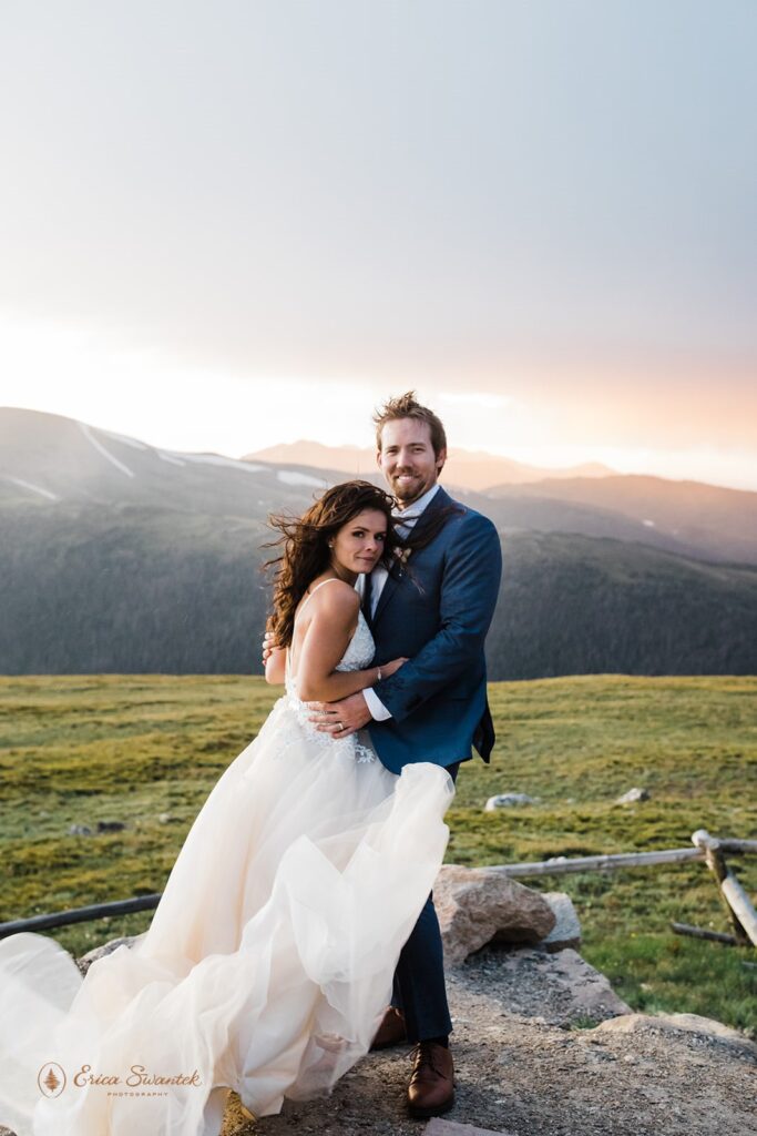 adventurous elopement couple at Gore Range in RMNP