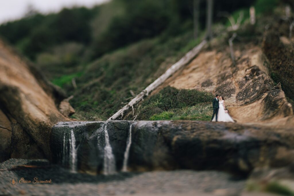 Hug Point Oregon Waterfall Elopement
