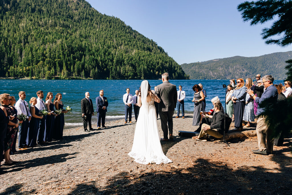Lake Crescent Washington intimate wedding.