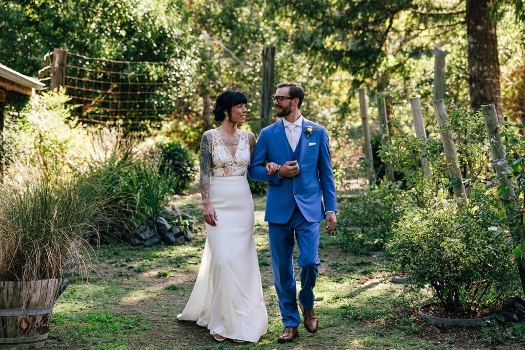 bride and groom walking down the aisle