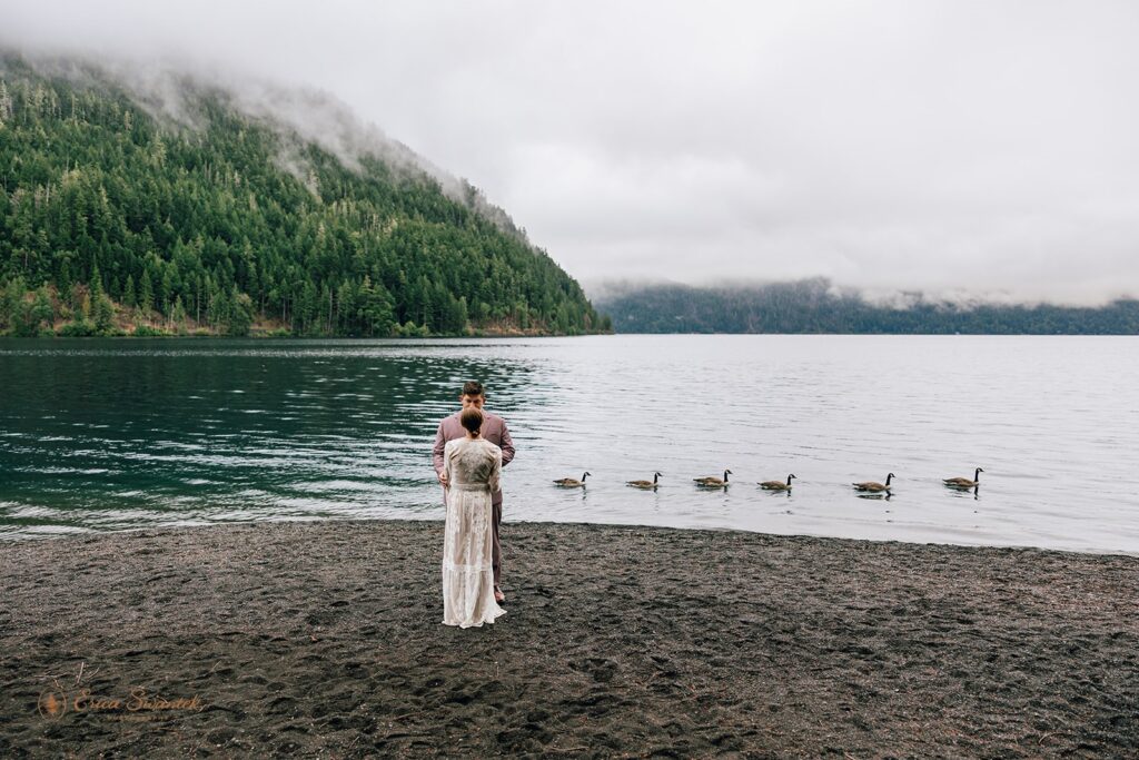 olympic national park lakeside elopement