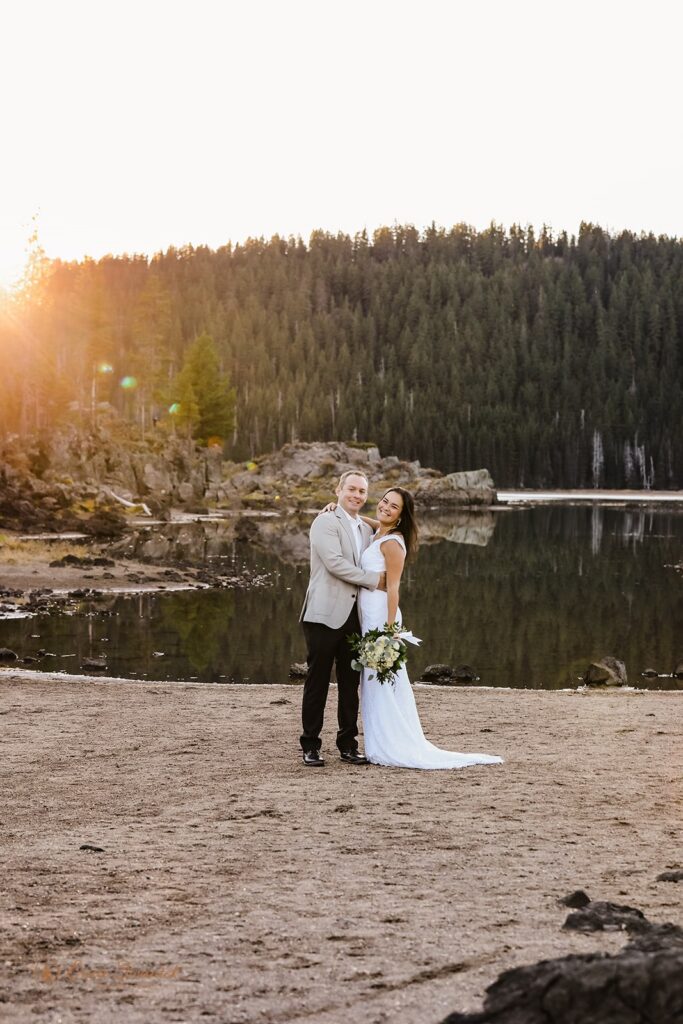 romantic lake elopement in the pacific north west