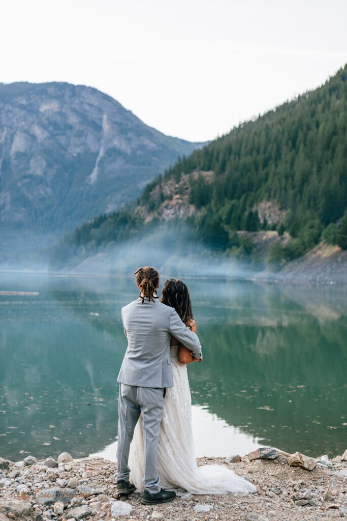 romantic lake elopement in the pacific north west