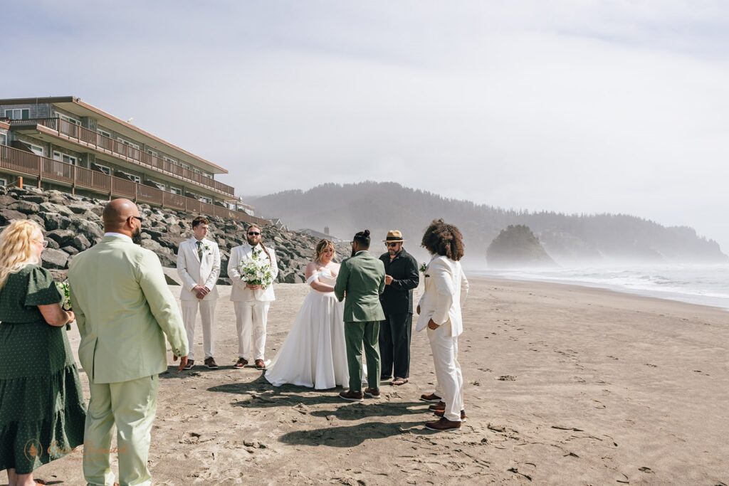 ceremony along oregon coast