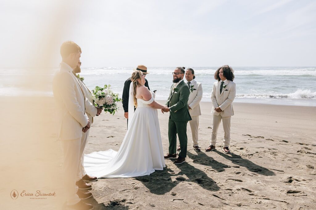 ceremony along oregon coast