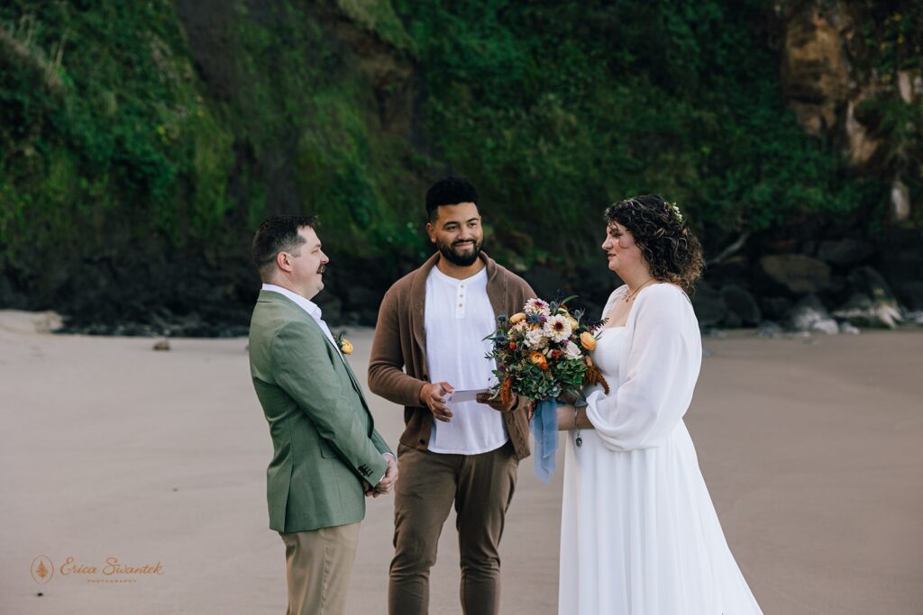 ceremony along oregon coast